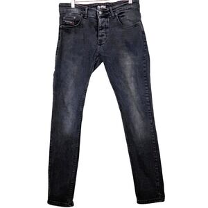 Diesel Men's Slim Jeans W33 Black Made in Italy Staff International Button Fly